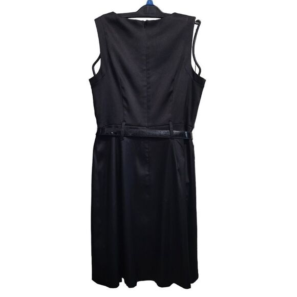 Black Structured Belted Dress  - Picture 2 of 5